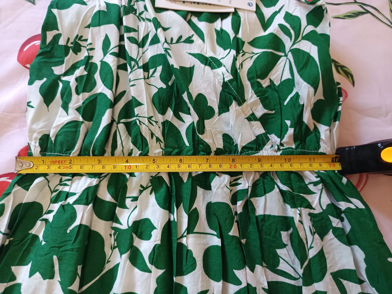 Y2K groen bloemen strandjurk - Maat L/XL (Nieuw met etiket) – photo 4